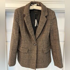 Banana Republic Black and Brown Checkered Blazer (NWT)